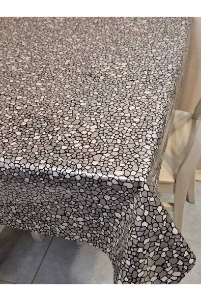 Şeffaf 0.018 Mm Pvc Muşamba - Desenli Silinebilir Şeffaf Masa Örtüsü - Resim 2