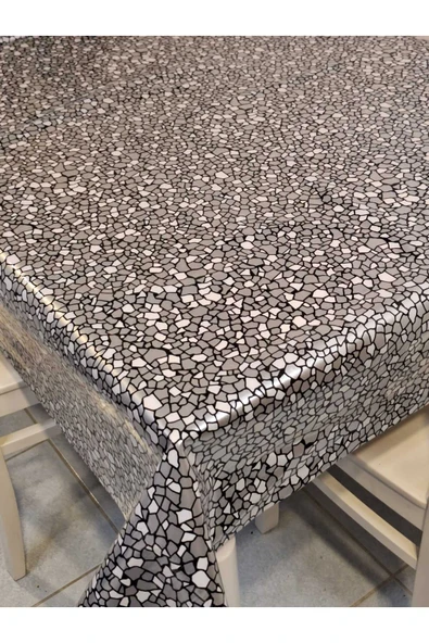 Şeffaf 0.018 Mm Pvc Muşamba - Desenli Silinebilir Şeffaf Masa Örtüsü - Resim 3