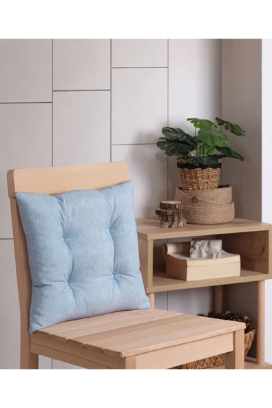 Misev Açık Mavi Sandalye Minderi - Resim 2