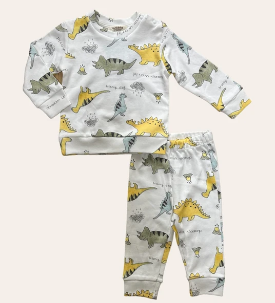 Zürafa Desenli Uzun Kollu Erkek Bebek Takımı ürün görseli