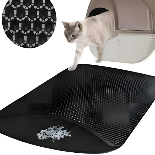 Imac Elekli Kedi Tuvalet Önü Paspası 60x55Cm - Resim 5