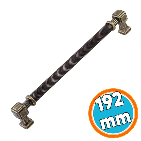 Mobilya Çekmece Mutfak Dolabı Dolap Modern Kapak Kulpları Desenli Antik Sarı Metal Kulp 192 mm ürün görseli