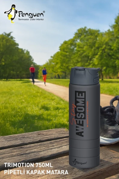 750ML Paslanmaz Çelik Su Matarası | Sızdırmaz Kapaklı | Pipetli | BPA Free | Dayanıklı - Resim 2