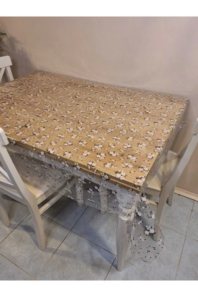 Şeffaf 0.018 Mm Pvc Muşamba - Desenli Silinebilir Şeffaf Masa Örtüsü - Resim 2