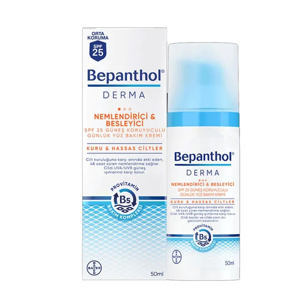 Bepanthol Derma Nemlendirici ve Besleyici SPF 25 Yüz Bakım Kremi 50 ml ürün görseli
