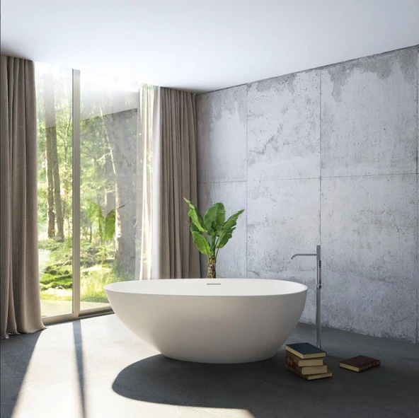 Sanacryl Lagoon 168x86 Cm Özgür Küvet Beyaz ürün görseli 1