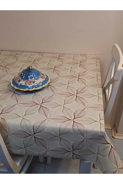 SİMLİ KETEN DOKULU PVC MASA ÖRTÜSÜ - Resim 3