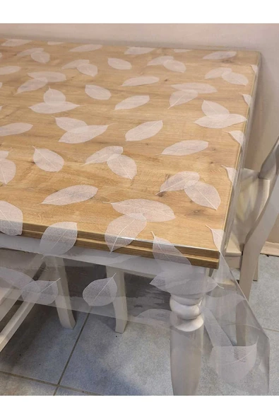Şeffaf 0.018 Mm Pvc Muşamba - Desenli Silinebilir Şeffaf Masa Örtüsü - Resim 2