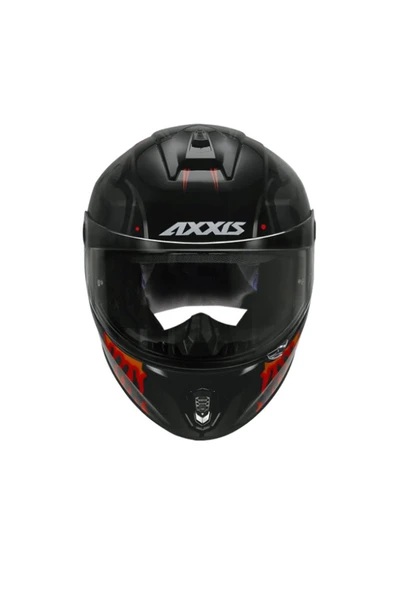 AXXIS Draken S Maori Devil B5 Matt Red Kapalı Motosiklet Kaskı + Yedek Siyah Vizör - Resim 2