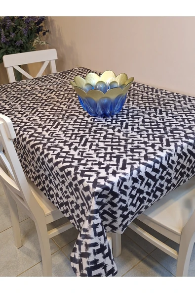 KUMAŞ DOKULU TABANI SİLİKONLU YIKANABİLİR SİLİNEBİLİR ÜTÜLENEBİLİR KAYMAZ DEKORATİF MASA ÖRTÜSÜ - Resim 3