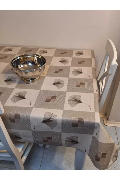 SİMLİ KETEN DOKULU PVC MASA ÖRTÜSÜ - Resim 4