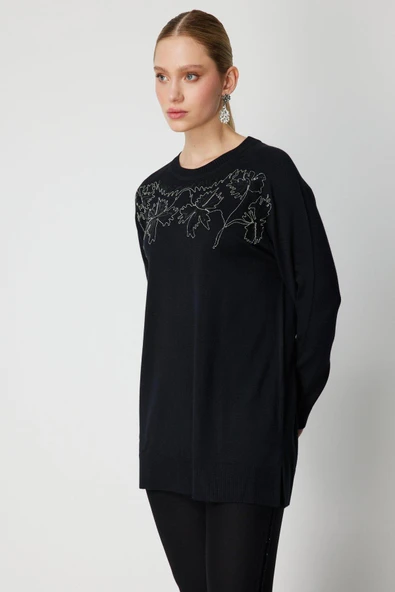 65387 ONTEKS KAZAK YAPRAK DESENLİ ZİNCİRLİ UZUN - Resim 5