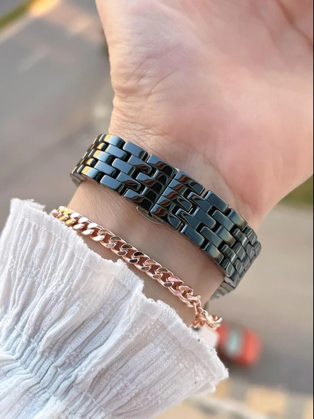 Daniel Klein Seramik Kordon Taşlı Kadran 2 Yıl Garantili 3 Atm Kadın Kol Saati+Bileklik Hediyeli SM5 - Resim 3