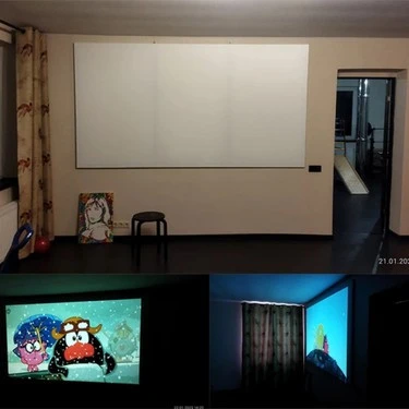 STATİK KAĞIT YAPIŞKANLI PROJEKSİYON PERDESİ 100 X 150 CM - Resim 3