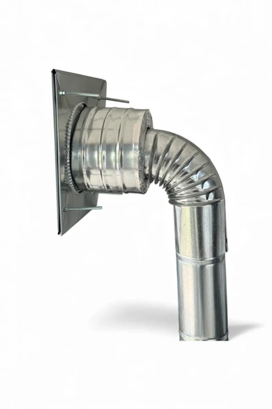 Isı Yalıtımlı Yanmaz Boru Baca Çıkışı - Çap 8cm Konteyner, Tiny House İçin - Resim 3