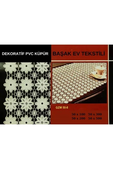 PVC KÜPÜR DANTEL RAF VE DOLAP ÖRTÜSÜ RUNNER   BEYAZ ürün görseli