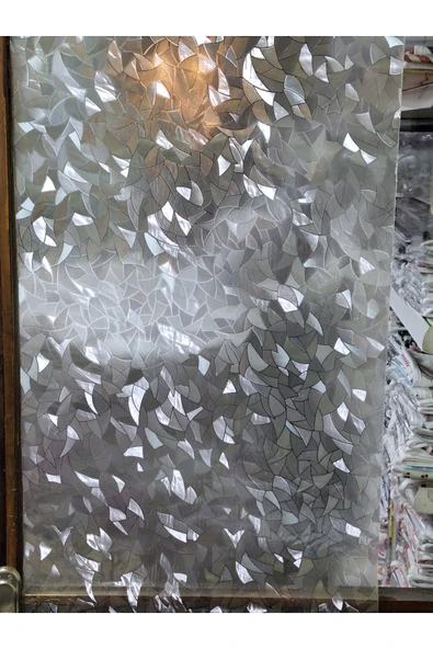 Cam Filmi Kaplama Statik Folyo  Buzlu Desenli Duşa Kabin Pencere Ofis Dekorasyon - Resim 9