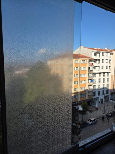 Cam Filmi Kaplama Statik Folyo  Buzlu Desenli Duşa Kabin Pencere Ofis Dekorasyon - Resim 2