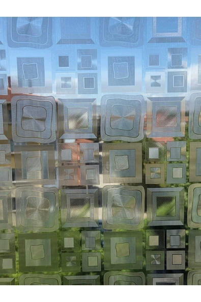 Cam Filmi Kaplama Statik Folyo Buzlu Desenli Duşa Kabin Pencere Ofis Dekorasyon - Resim 3