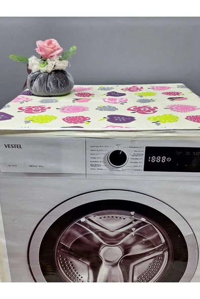 RENKLİ DESENLİ DUCK KUMAŞ ÇAMAŞIR VE KURUTMA MAKİNESİ ÖRTÜSÜ 120X60CM - Resim 2