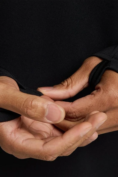 Nike Dri-fit ACD25 Dril Top Br HJ3783-010 Siyah Erkek Futbol Antrenman Uzun Kollu Tişört - Resim 6