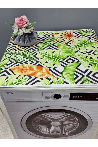 RENKLİ DESENLİ DUCK KUMAŞ ÇAMAŞIR VE KURUTMA MAKİNESİ ÖRTÜSÜ 120X60CM - Resim 3