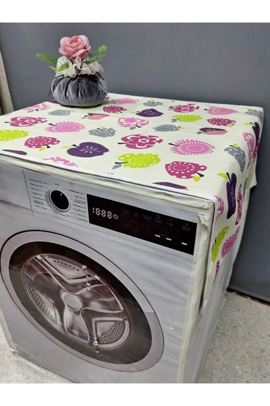 RENKLİ DESENLİ DUCK KUMAŞ ÇAMAŞIR VE KURUTMA MAKİNESİ ÖRTÜSÜ 120X60CM - Resim 4