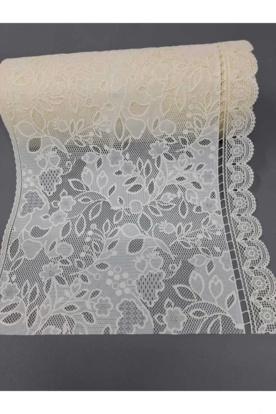 Pvc Küpür Dantel Raf Ve Dolap Örtüsü Runner Krem 35 Cm Eninde ürün görseli