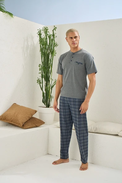 Kocabey 2118 Midi Yaka Pijama Takım - Resim 2