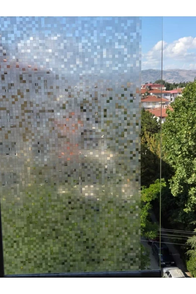 Cam Filmi Kaplama Statik Folyo Buzlu Desenli Duşa Kabin Pencere Ofis Dekorasyon ürün görseli