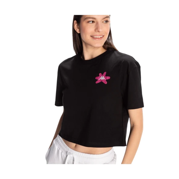 Kadın Authentic Hannah T-shirt Siyah Regular Fit Tişört - Resim 5