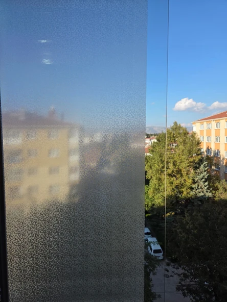 Cam Filmi Kaplama Statik Folyo  Buzlu Desenli Duşa Kabin Pencere Ofis Dekorasyon ürün görseli