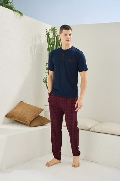 Kocabey 2118 Midi Yaka Pijama Takım - Resim 3