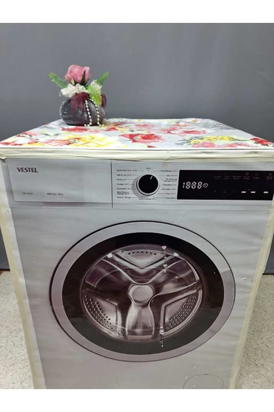 RENKLİ DESENLİ DUCK KUMAŞ ÇAMAŞIR VE KURUTMA MAKİNESİ ÖRTÜSÜ 120X60CM - Resim 2