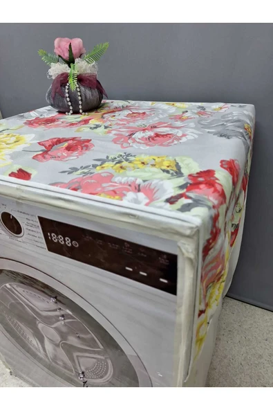 RENKLİ DESENLİ DUCK KUMAŞ ÇAMAŞIR VE KURUTMA MAKİNESİ ÖRTÜSÜ 120X60CM - Resim 4