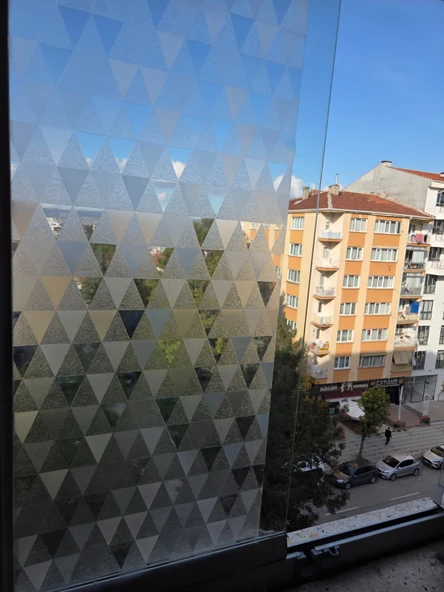 Cam Filmi Kaplama Statik Folyo  Buzlu Desenli Duşa Kabin Pencere Ofis Dekorasyon ürün görseli