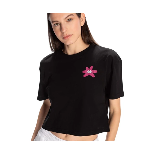 Kadın Authentic Hannah T-shirt Siyah Regular Fit Tişört - Resim 6