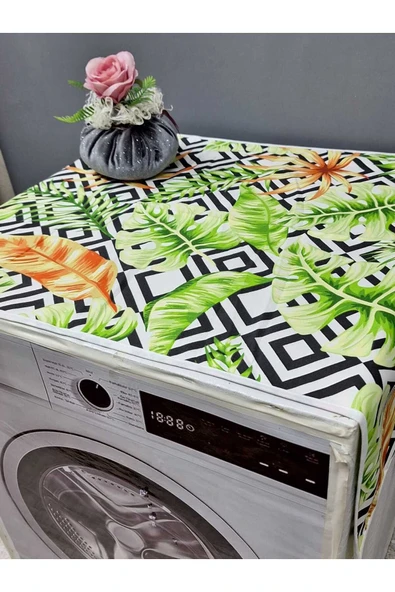 RENKLİ DESENLİ DUCK KUMAŞ ÇAMAŞIR VE KURUTMA MAKİNESİ ÖRTÜSÜ 120X60CM - Resim 4
