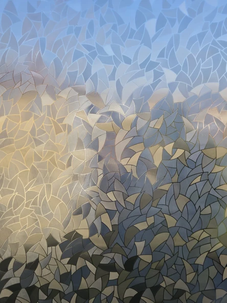 Cam Filmi Kaplama Statik Folyo  Buzlu Desenli Duşa Kabin Pencere Ofis Dekorasyon - Resim 2