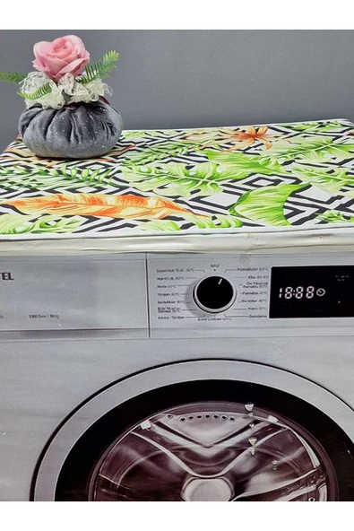 RENKLİ DESENLİ DUCK KUMAŞ ÇAMAŞIR VE KURUTMA MAKİNESİ ÖRTÜSÜ 120X60CM - Resim 2