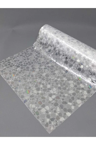 Cam Filmi Kaplama Statik Folyo  Buzlu Desenli Duşa Kabin Pencere Ofis Dekorasyon - Resim 6