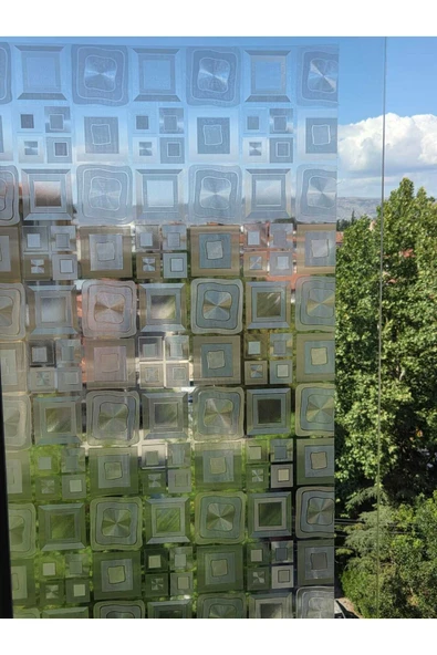 Cam Filmi Kaplama Statik Folyo Buzlu Desenli Duşa Kabin Pencere Ofis Dekorasyon ürün görseli