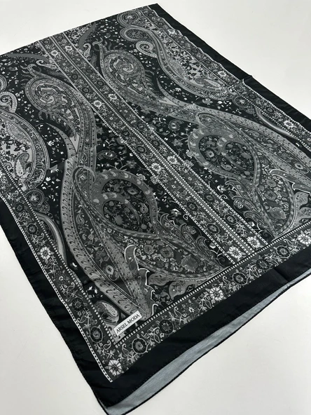 ARSEL MODA Soft Pamuklu Şal Özel Seri Siyah LBD3202 ürün görseli