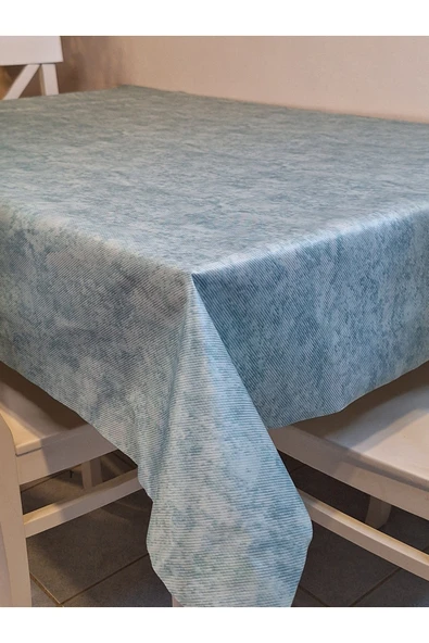 KUMAŞ DOKULU TABANI SİLİKONLU YIKANABİLİR SİLİNEBİLİR ÜTÜLENEBİLİR KAYMAZ DEKORATİF MASA ÖRTÜSÜ - Resim 5