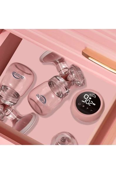 AC-3020 Şarjlı, LCD Ekranlı, Biberon Özellikli Çiftli Göğüs Pompası - Resim 2