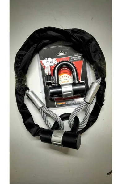 Vi Caro motorsiklet 1.5 metre 12 mm Çelik Halat Motosiklet Bağlama Halatı kesilmez disk kilidi  Uyumlu ürün görseli