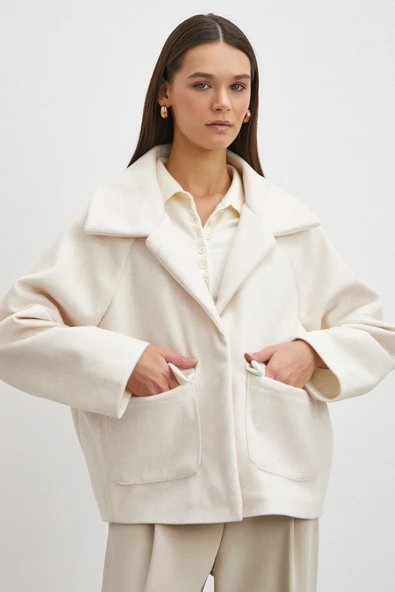 Reglan Tay Flok Mont Krem - Resim 4