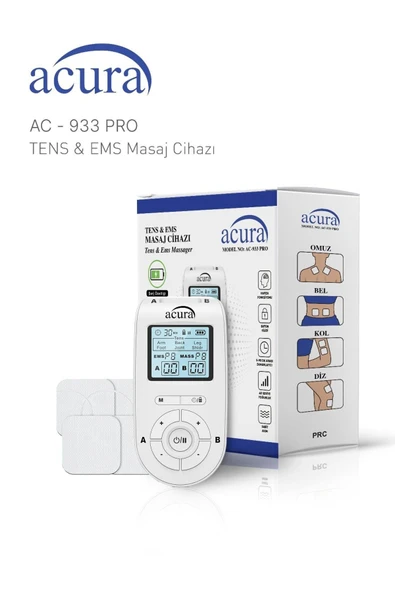 AC-933 PRO Şarj Edilebilir, Çift Kanallı 22 Programlı Profesyonel Tens Cihazı ürün görseli 1