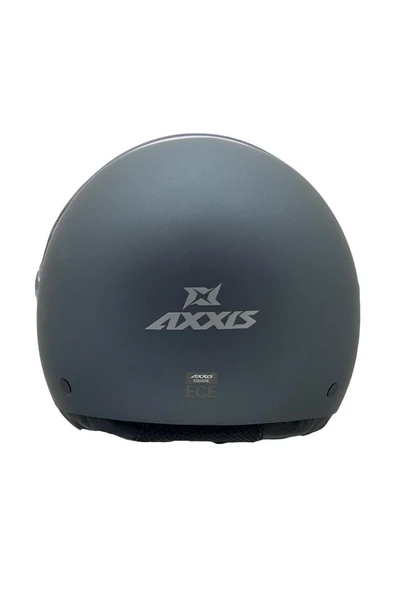 AXXIS Square S Solid A2 Matt Titanium Yazlık Motosiklet Kaskı - Resim 4