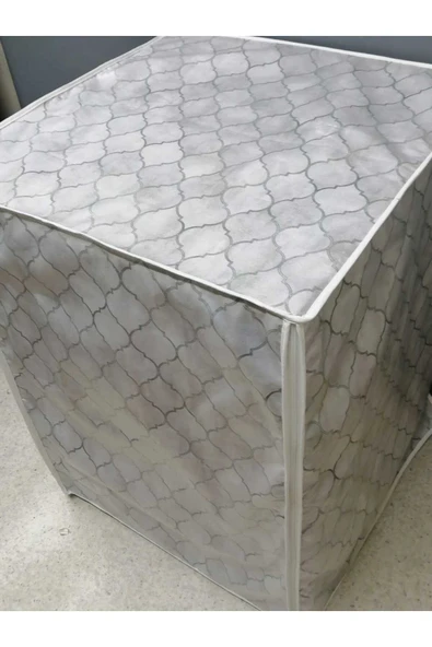 KUMAŞ DOKULU PVC KAPLI SU GEÇİRMEZ ÇAMAŞIR MAKINESI KURUTMA MAKINESI ÖRTÜSÜ - Resim 3